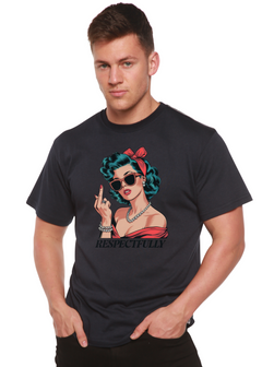 Respectfully Middle Finger Unisex Bamboo/Cotton Graphic T-Shirt