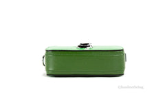 Marc Jacobs The Studded Snapshot Saffiano Leather Fern Green Shoulder Handbag